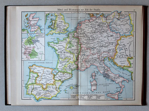 Putzgers Historischer Schul-Atlas, Deutschland, 1900
17. Mittel- und Westeuropa zur Zeit der Staufer