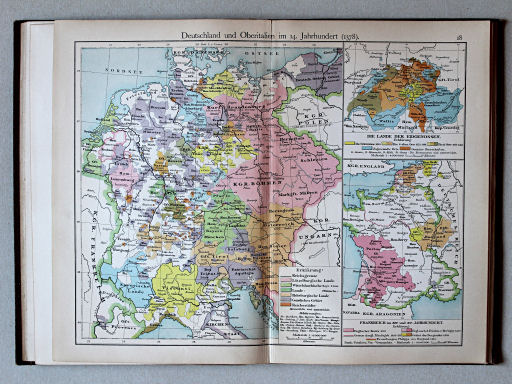 Putzgers Historischer Schul-Atlas, Deutschland, 1900
18. Deutschland und Oberitalien im 14. Jahrhundert (1378)