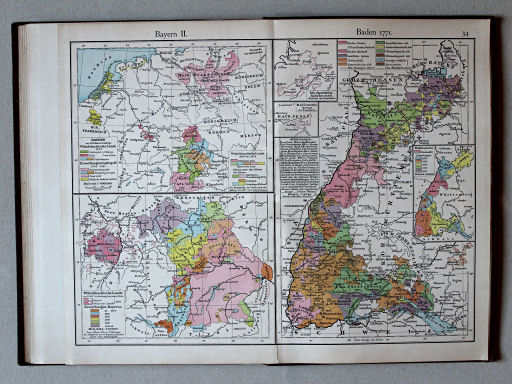 Putzgers Historischer Schul-Atlas, Deutschland, 1900
34. Bayern II. Baden 1771