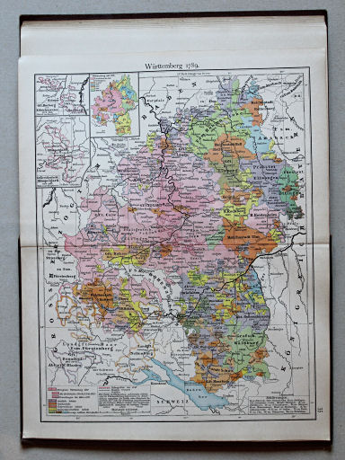 Putzgers Historischer Schul-Atlas, Deutschland, 1900
35. Württemberg 1789