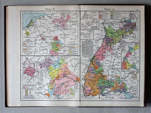 Putzgers Historischer Schul-Atlas, 1900
34. Bayern II. Baden 1771