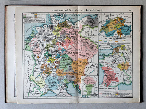 Putzgers Historischer Schul-Atlas, 1901
18. Deutschland und Oberitalien im 14. Jahrhundert (1378)