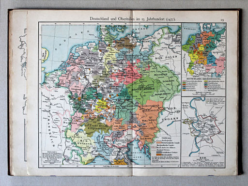 Putzgers Historischer Schul-Atlas, 1901
19. Deutschland und Oberitalien im 15. Jahrhundert (1477)