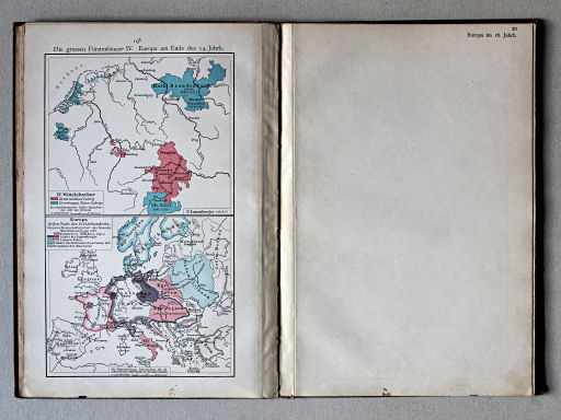 Putzgers Historischer Schul-Atlas, 1901
19b. Die grossen Fürstenhäuser IV. Europa am Ende des 14. Jahrh.