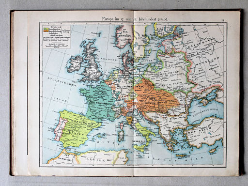 Putzgers Historischer Schul-Atlas, 1901
23. Europa im 17. und 18. Jahrhundert (1740)