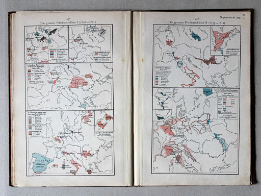 Putzgers Historischer Schul-Atlas, 1901
25b. Die grossen Friedensschlüsse I (1648-1721)
26a. Die grossen Friedensschlüsse II (1735-1812)