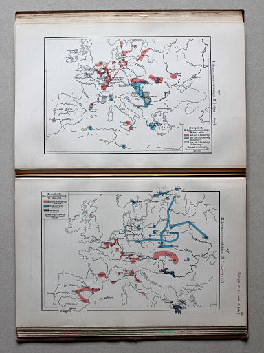 Putzgers Historischer Schul-Atlas, 1911
22b. Kriegszusammenhänge II (1672-1699)
23a. Kriegszusammenhänge III (1700-1721)
