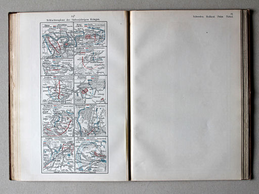 Putzgers Historischer Schul-Atlas, 1911
24b. Schlachtenpläne des Siebenjährigen Krieges
