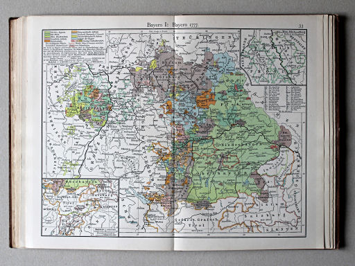 Putzgers Historischer Schul-Atlas, 1911
33. Bayern I: Bayern 1777