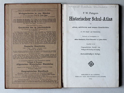 Putzgers Historischer Schul-Atlas, Schweiz, 1913
Schutblad voorin, titelpagina / Front endpaper, title page