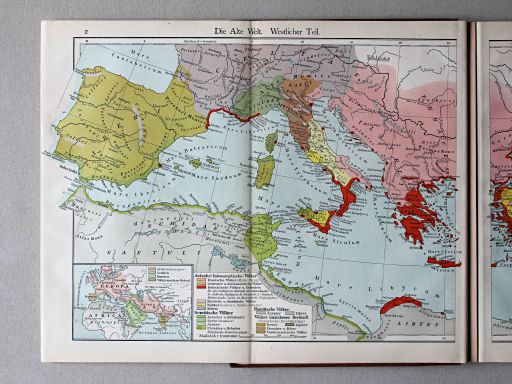 Putzgers Historischer Schul-Atlas, Schweiz, 1913
2. Die Alte Welt. Westlicher Teil