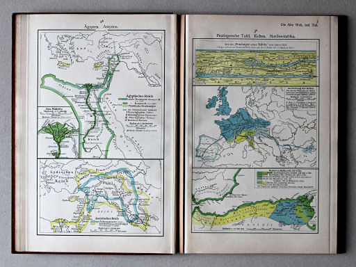 Putzgers Historischer Schul-Atlas, Schweiz, 1913
2b. Ägypten. Assyrien
3a. Peutingersche Tafel. Kelten. Nordwestafrika