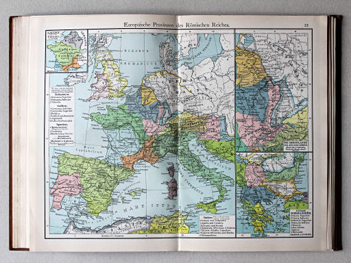Putzgers Historischer Schul-Atlas, Schweiz, 1913
12. Europäische Provinzen des Römischen Reiches