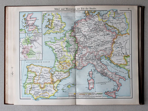 Putzgers Historischer Schul-Atlas, Schweiz, 1913
17. Mittel- und Westeuropa zur Zeit der Staufer