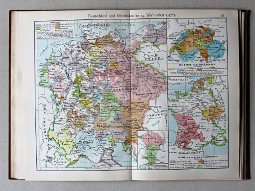 Putzgers Historischer Schul-Atlas, Schweiz, 1913
18. Deutschland und Oberitalien im 14. Jahrhundert (1378)