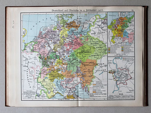 Putzgers Historischer Schul-Atlas, Schweiz, 1913
19. Deutschland und Oberitalien im 15. Jahrhundert (1477)
