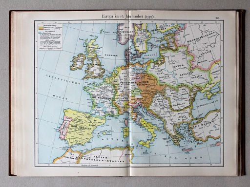 Putzgers Historischer Schul-Atlas, Schweiz, 1913
20. Europa im 16. Jahrhundert (1559)