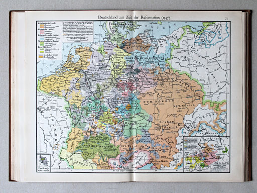 Putzgers Historischer Schul-Atlas, Schweiz, 1913
21. Deutschland zur Zeit der Reformation (1547)