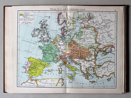 Putzgers Historischer Schul-Atlas, Schweiz, 1913
23. Europa im 17. und 18. Jahrhundert (1740)
