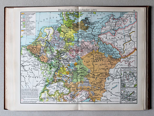 Putzgers Historischer Schul-Atlas, Schweiz, 1913
24. Deutschland im 18. Jahrhundert (1786)