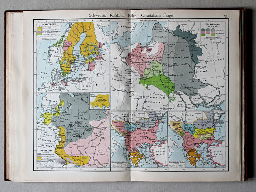 Putzgers Historischer Schul-Atlas, Schweiz, 1913
25. Schweden. Rußland. Polen. Orientalische Frage