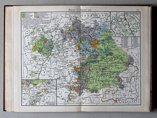 Putzgers Historischer Schul-Atlas, Schweiz, 1913
33. Bayern I: Bayern 1777
