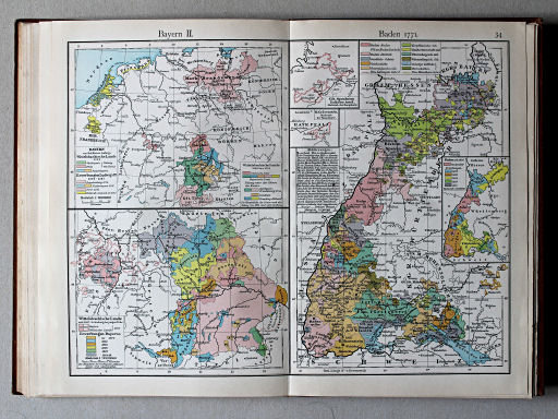 Putzgers Historischer Schul-Atlas, Schweiz, 1913
34. Bayern II. Baden 1771