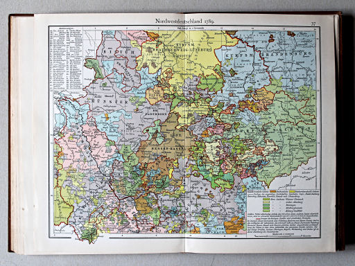 Putzgers Historischer Schul-Atlas, Schweiz, 1913
37. Nordwestdeutschland 1789