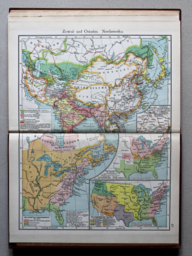 Putzgers Historischer Schul-Atlas, Schweiz, 1913
40. Zentral- und Ostasien. Nordamerika