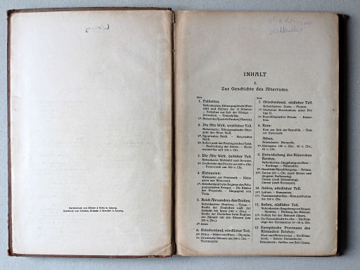 Putzgers Historischer Schul-Atlas, 1918
Inhoudsopgave 1 / Table of contents 1