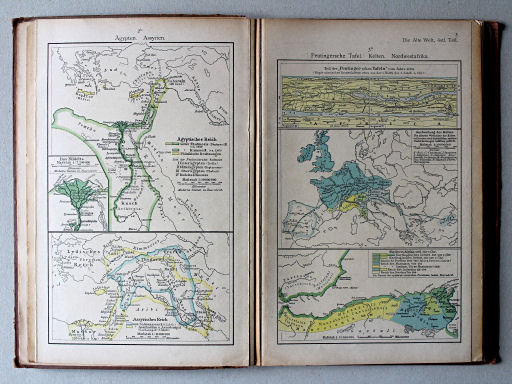 Putzgers Historischer Schul-Atlas, 1918
2b. Ägypten. Assyrien
3a. Peutingersche Tafel. Kelten. Nordwestafrika