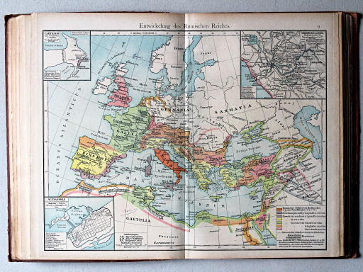 Putzgers Historischer Schul-Atlas, 1918
9. Entwickelung des Römischen Reiches