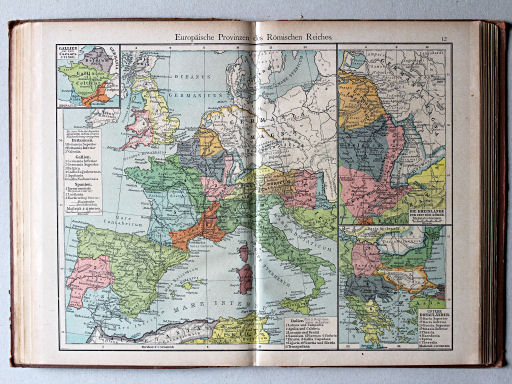 Putzgers Historischer Schul-Atlas, 1918
12. Europäische Provinzen des Römischen Reiches