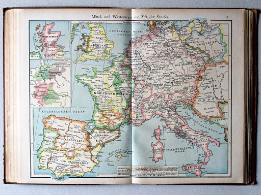 Putzgers Historischer Schul-Atlas, 1918
17. Mittel- und Westeuropa zur Zeit der Staufer