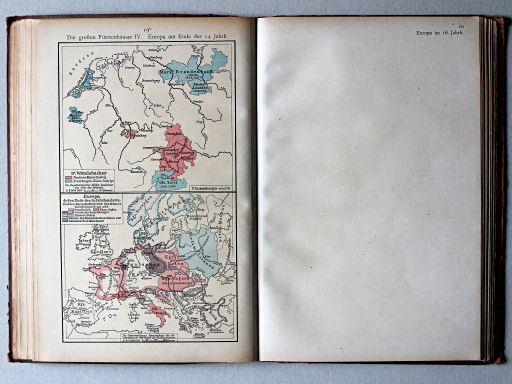 Putzgers Historischer Schul-Atlas, 1918
19b. Die großen Fürstenhäuser IV. Europa am Ende des 14. Jahrh.