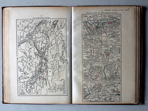 Putzgers Historischer Schul-Atlas, 1918
25a. Schlachtenpläne des Siebenjährigen Krieges