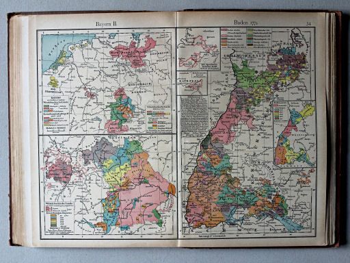 Putzgers Historischer Schul-Atlas, 1918
34. Bayern II. Baden 1771