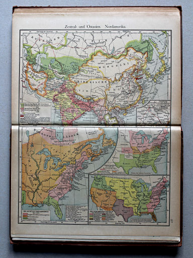 Putzgers Historischer Schul-Atlas, 1918
40. Zentral- und Ostasien. Nordamerika