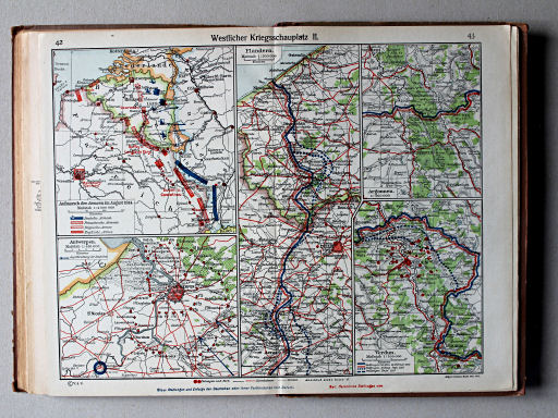 Putzgers Historischer Schul-Atlas, 1918
42.43. Westlicher Kriegsschauplatz II