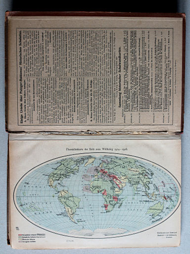 Putzgers Historischer Schul-Atlas, 1918
58. Übersichtskarte zum Weltkrieg 1914-1917