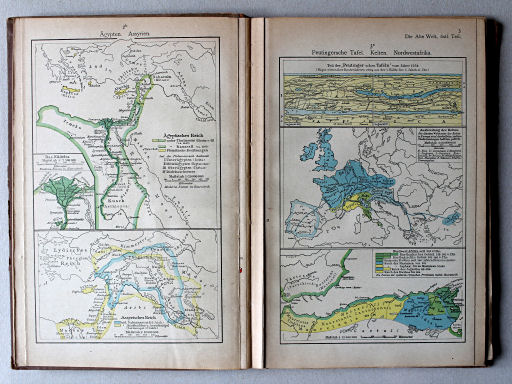 Putzgers Historischer Schul-Atlas, 1922
2b. Ägypten. Assyrien
3a. Peutingersche Tafel. Kelten. Nordwestafrika