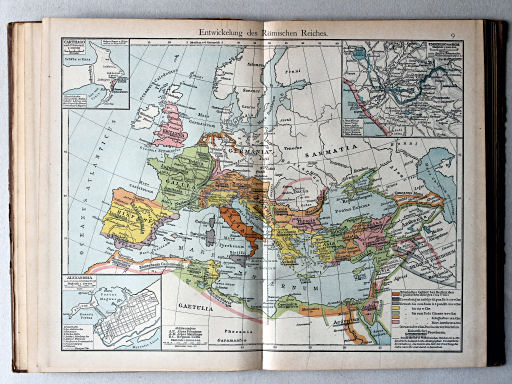 Putzgers Historischer Schul-Atlas, 1922
9. Entwickelung des Römischen Reiches