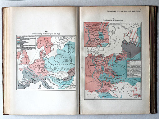 Putzgers Historischer Schul-Atlas, 1922
14b. Bevölkerung Mitteleuropas um 895
15a. Ostdeutsche Kolonisation