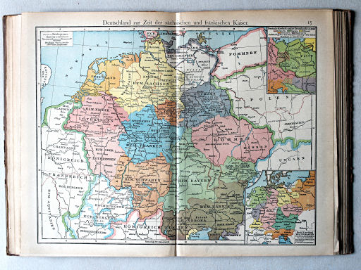 Putzgers Historischer Schul-Atlas, 1922
15. Deutschland zur Zeit der sächsischen und fränkischen Kaiser