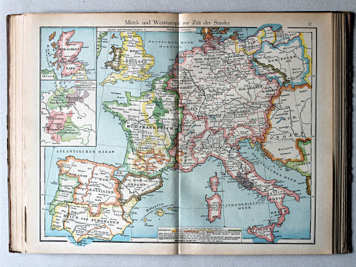 Putzgers Historischer Schul-Atlas, 1922
17. Mittel- und Westeuropa zur Zeit der Staufer