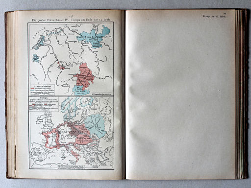 Putzgers Historischer Schul-Atlas, 1922
19b. Die großen Fürstenhäuser IV. Europa am Ende des 14. Jahrh.