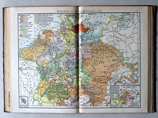 Putzgers Historischer Schul-Atlas, 1922
21. Deutschland zur Zeit der Reformation (1547)