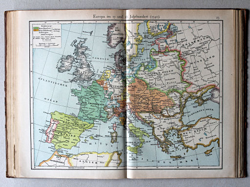 Putzgers Historischer Schul-Atlas, 1922
23. Europa im 17. und 18. Jahrhundert (1740)