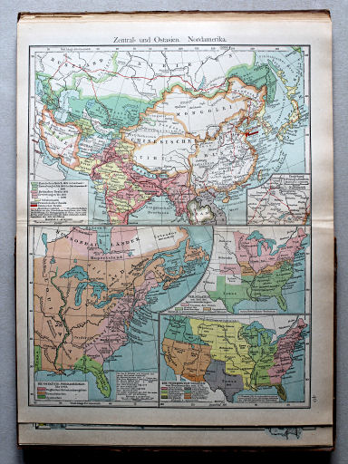Putzgers Historischer Schul-Atlas, 1922
40. Zentral- und Ostasien. Nordamerika