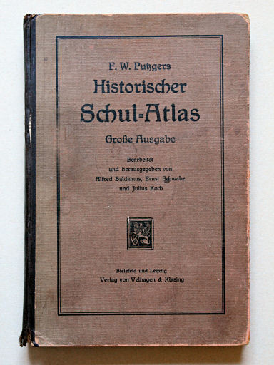 Putzgers Historischer Schul-Atlas, Große Ausgabe, 1923
Voorkant band